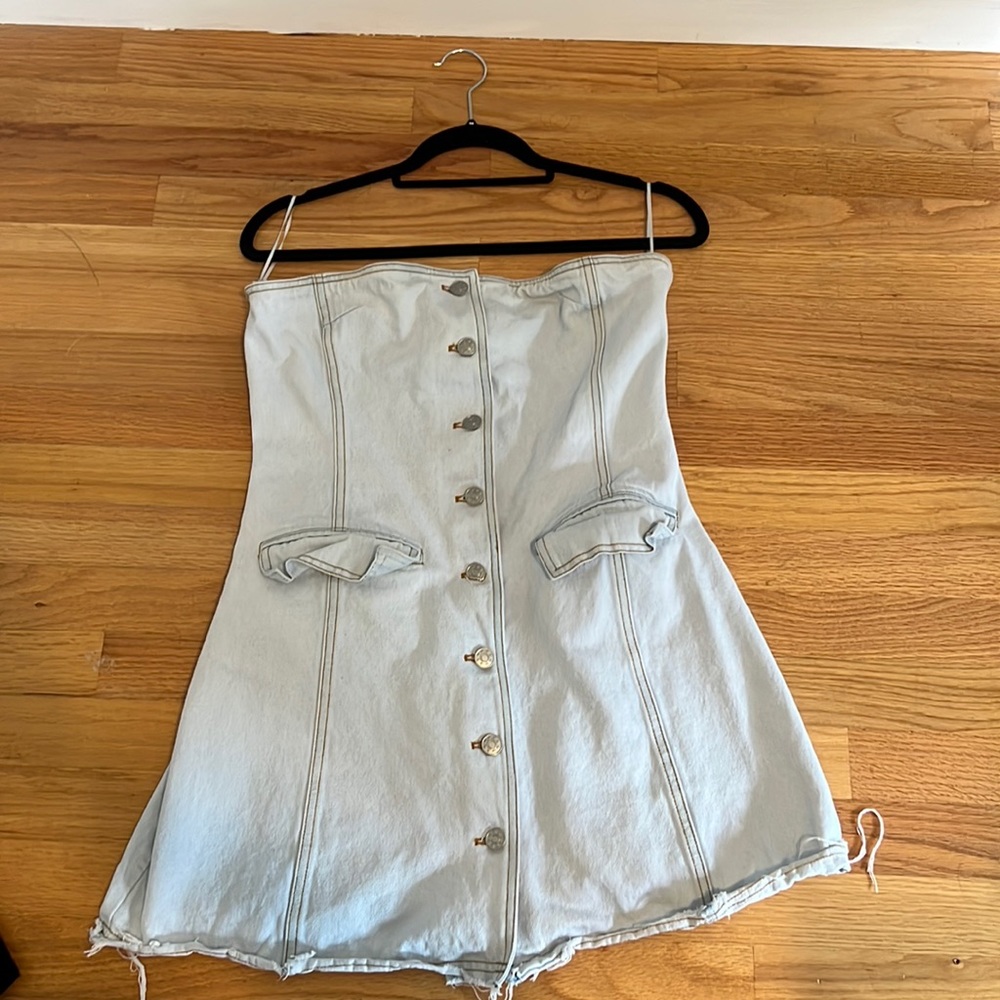 Denim mini dress